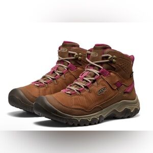 Keen Women's Targhee Waterproof Hiking Boots, NWOB, Brown & Pink, Women’s Size 7